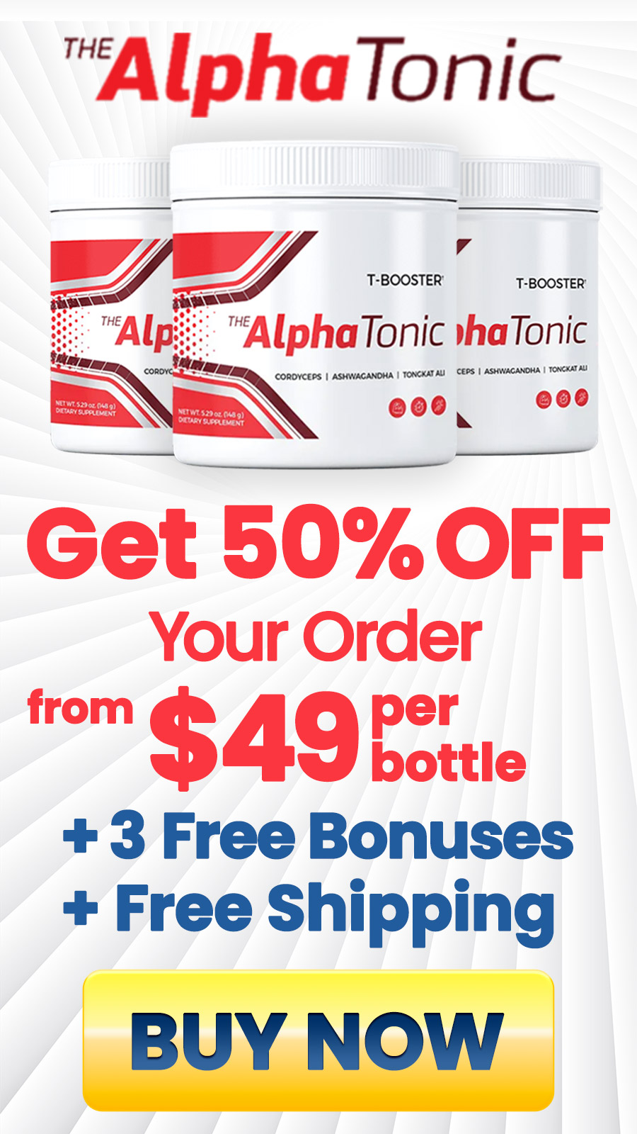 Alpha Tonic 50% Off Banner